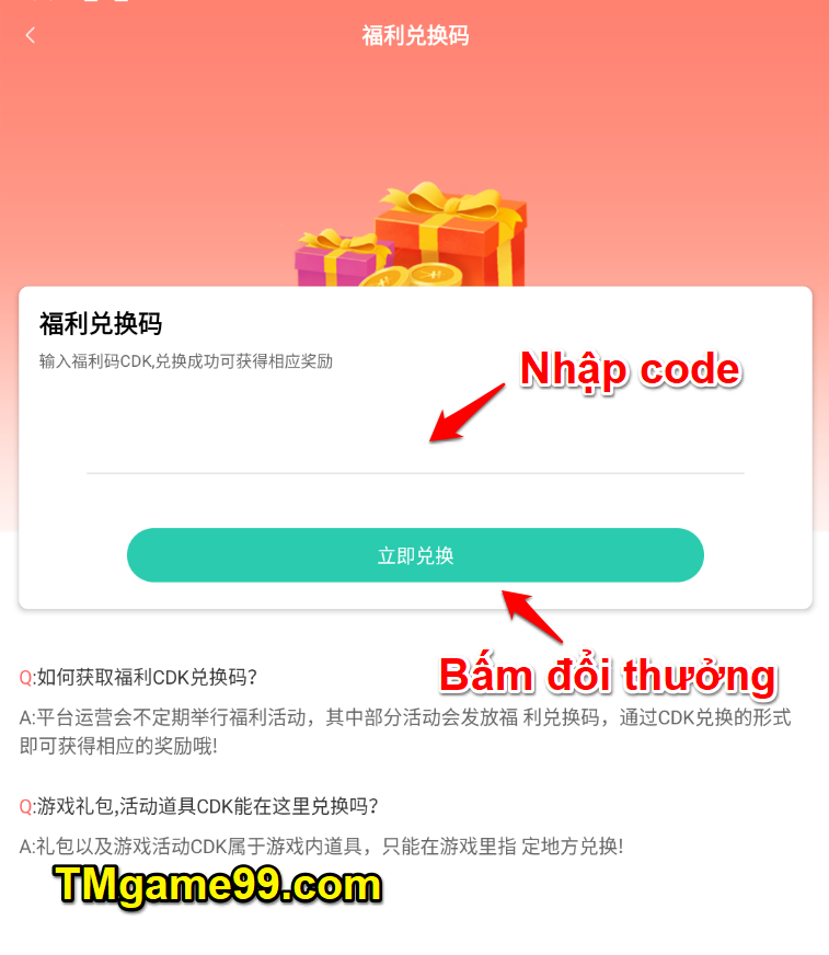 Tmgame99 App 5535 đổi Code