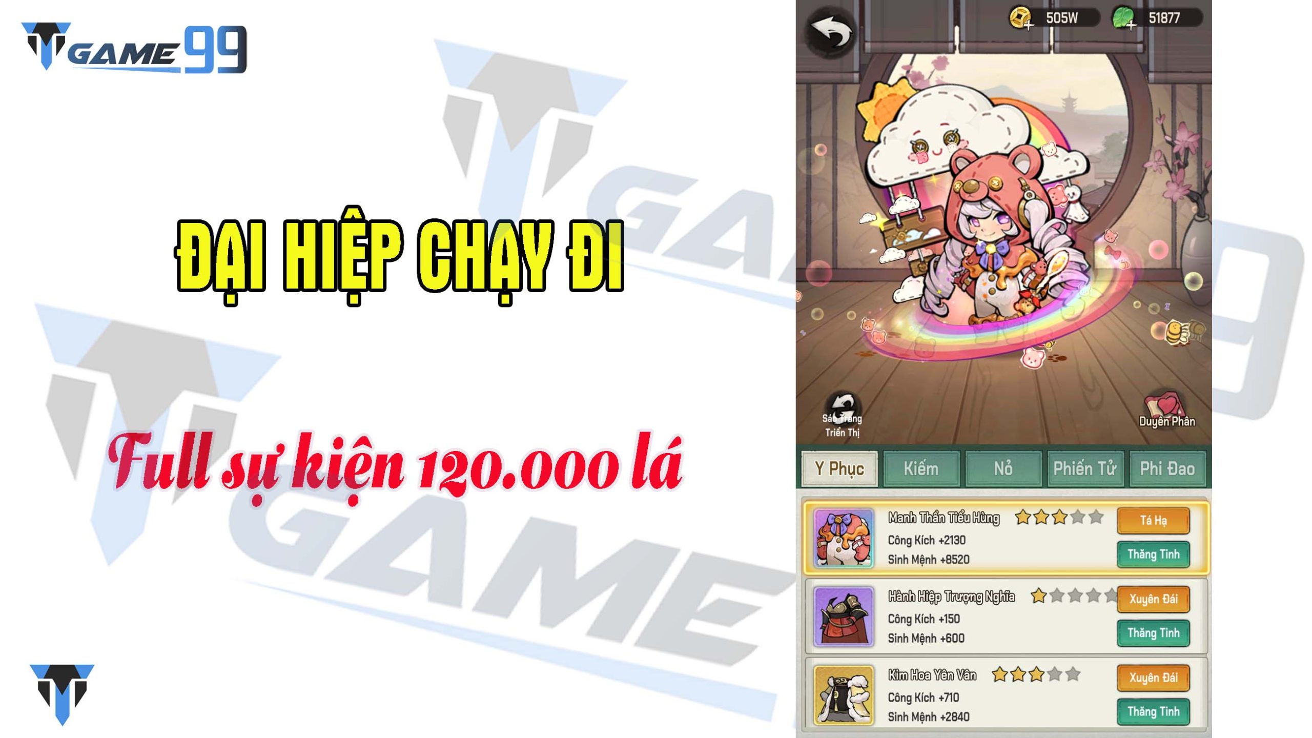 Tmgame99 Đại Hiệp Chạy Đi Banner 0809