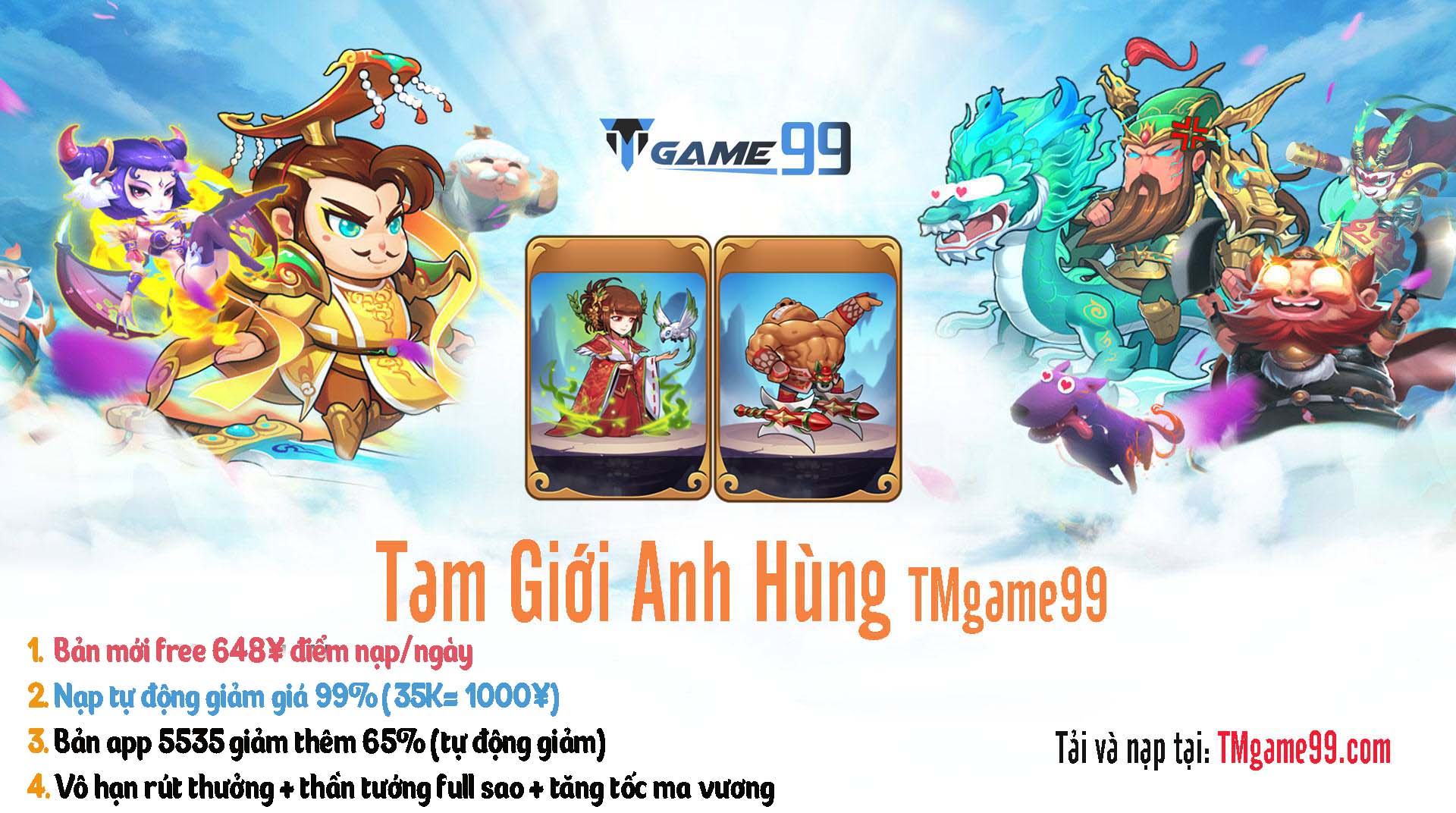 Tmgame99 Bá Đạo Anh Hùng New