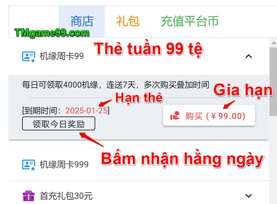 Tmgame99 Tytd3 Thẻ Tuần