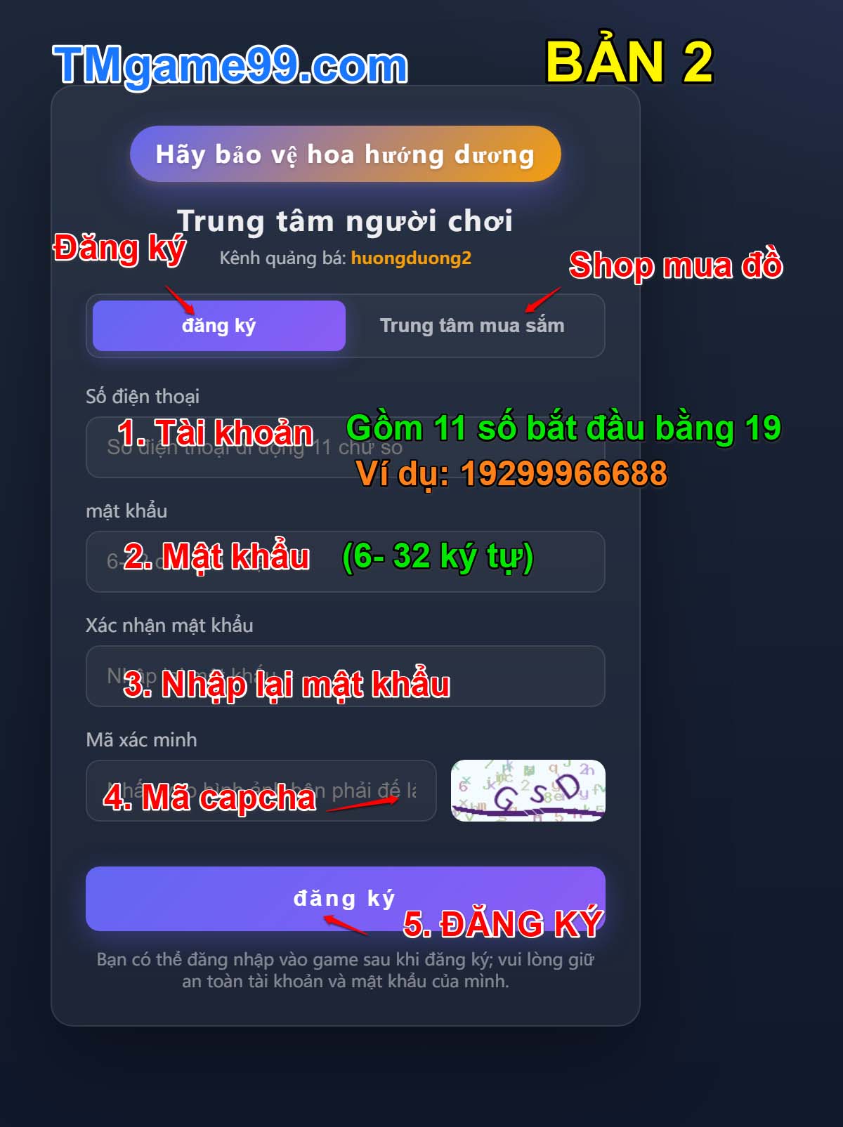 Tmgame99 Chien Tuyen Huong Duong 2 Dang Ky